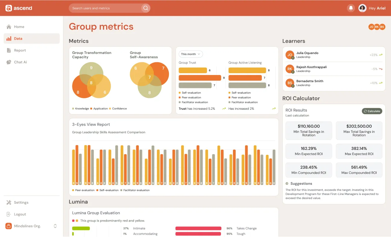 Slice and dice documents interface